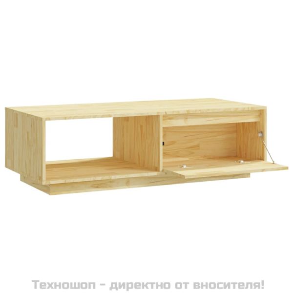 Маса за кафе, 110x50x33,5 см, борово дърво масив