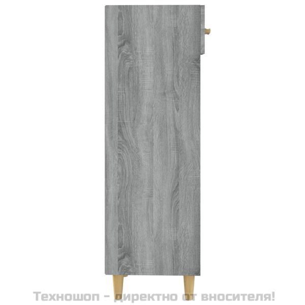 Шкаф за обувки, сив сонома, 30x35x105 см, инженерно дърво