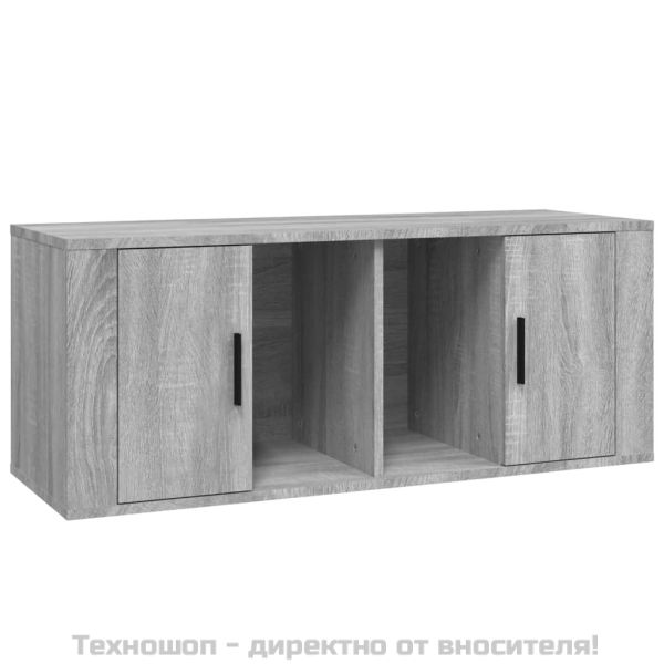 ТB шкаф, сив сонома, 100x35x40 см, инженерно дърво