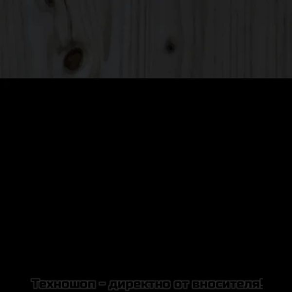 Горна табла за легло, черна, 81x4x100 см, бор масив