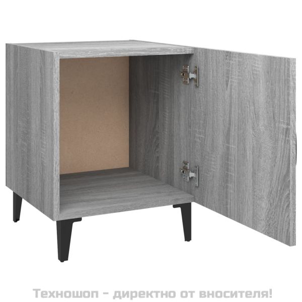 Нощни шкафчета, 2 бр, сив сонома, инженерно дърво