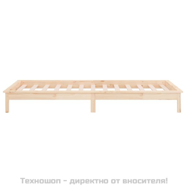 Рамка за легло с LED осветление 90x200 см масивно дърво