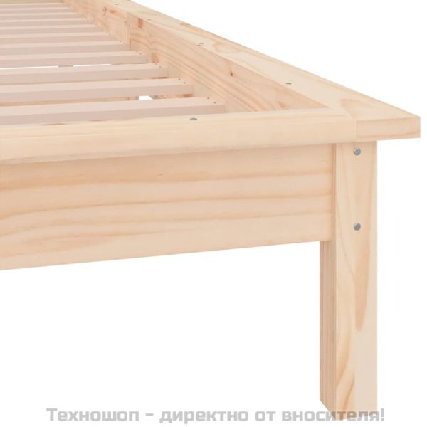 Рамка за легло с LED осветление 90x200 см масивно дърво