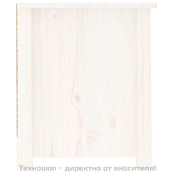 Шкаф за обувки, бяла, 110x38x45,5 см, бор масив
