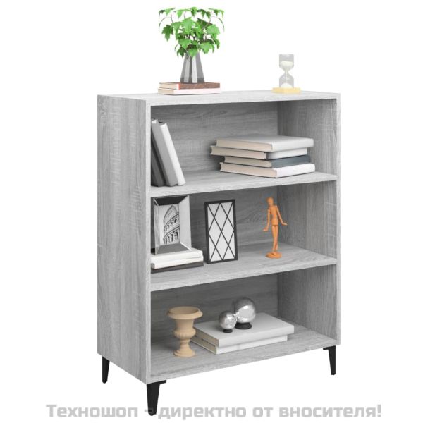 Сайдборд, Сив сонома, 69,5x32,5x90 см, инженерно дърво