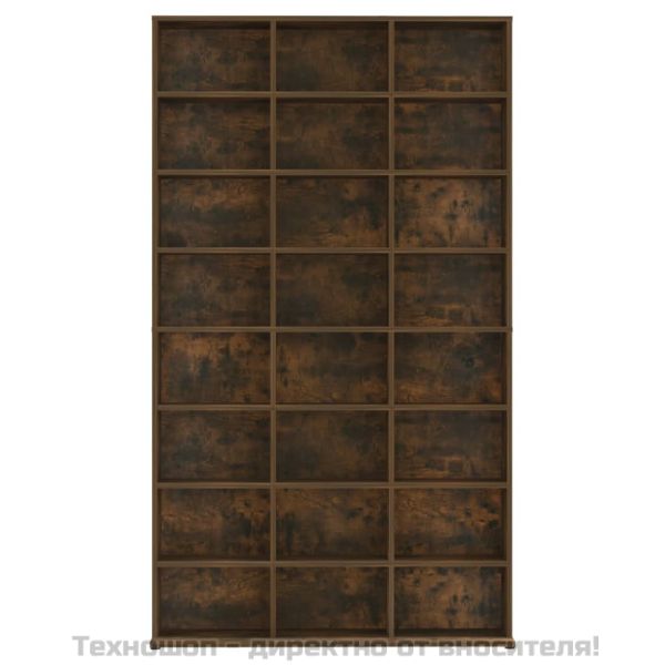 Етажерка за дискове опушен дъб 102x23x177,5 см инженерно дърво