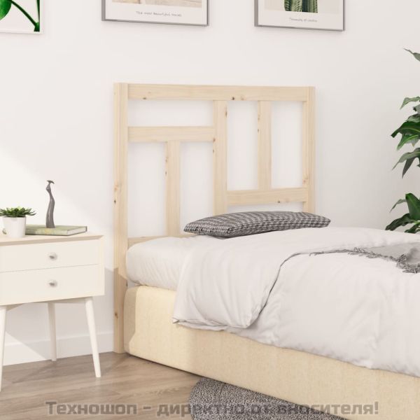 Горна табла за легло, 95,5x4x100 см, бор масив