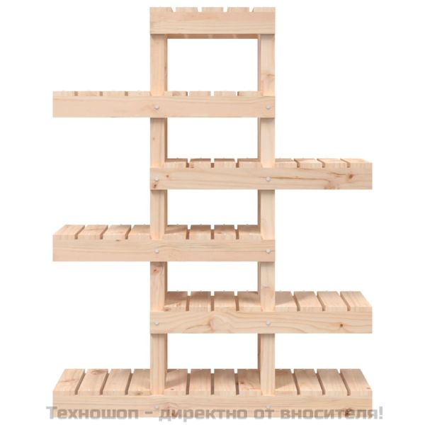 Поставка за цветя, 85x25x109,5 см, бор масив