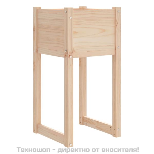 Плантери, 2 бр, 40x40x81 см, борово дърво масив