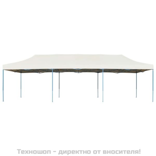 Сгъваема парти шатра, 3x9 м, кремава