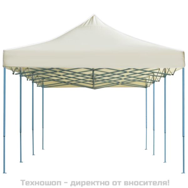 Сгъваема парти шатра, 3x9 м, кремава