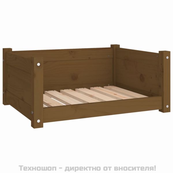 Кучешко легло, меденокафяво, 65,5x50,5x28 см, бор масив