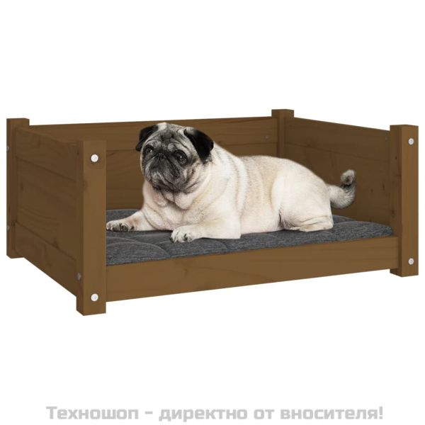 Кучешко легло, меденокафяво, 65,5x50,5x28 см, бор масив