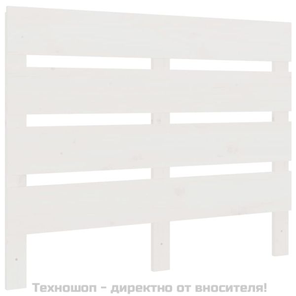 Табла за спалня, бяла, 75x3x80 см, борово дърво масив