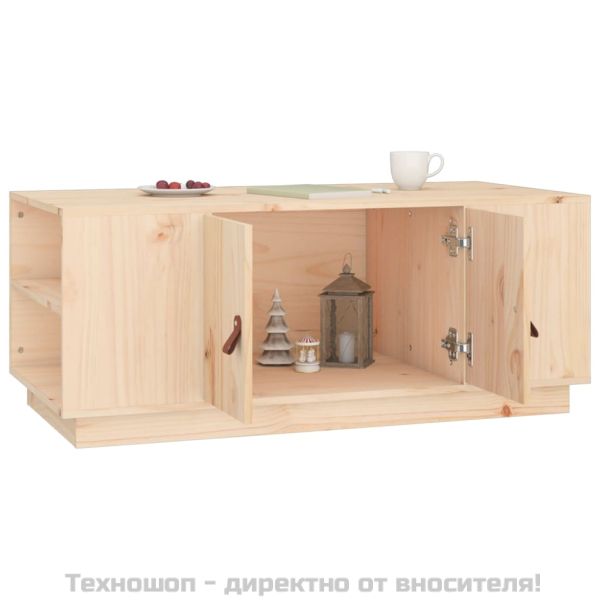 Кафе маса, 100x50x41 см, борово дърво масив