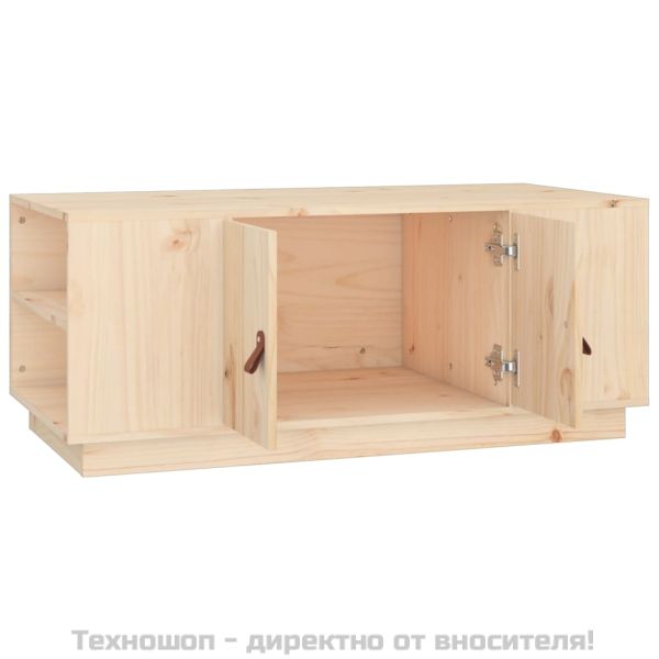 Кафе маса, 100x50x41 см, борово дърво масив