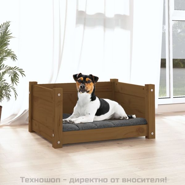Кучешко легло, меденокафяво, 55,5x45,5x28 см, бор масив