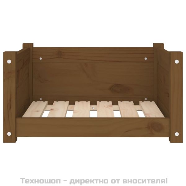Кучешко легло, меденокафяво, 55,5x45,5x28 см, бор масив