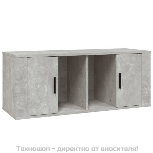 ТB шкаф, сив, 100x35x40 см, инженерно дърво