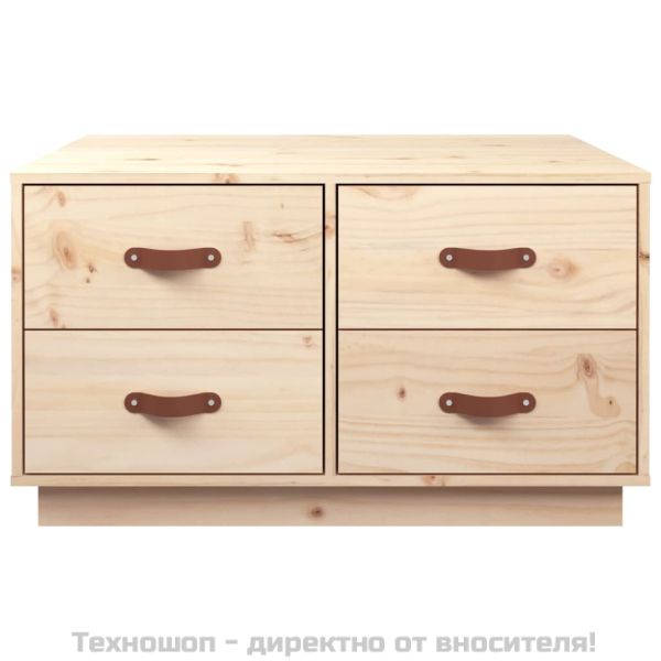 Кафе маса, 80x80x45 см, борово дърво масив