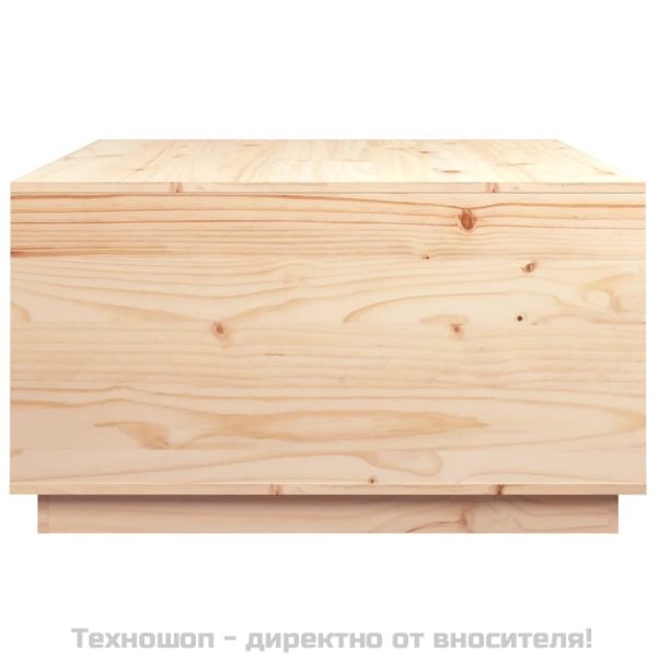 Кафе маса, 80x80x45 см, борово дърво масив
