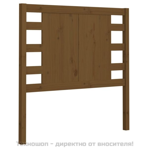 Табла за спалня, меденокафява, 106x4x100 см, бор масив