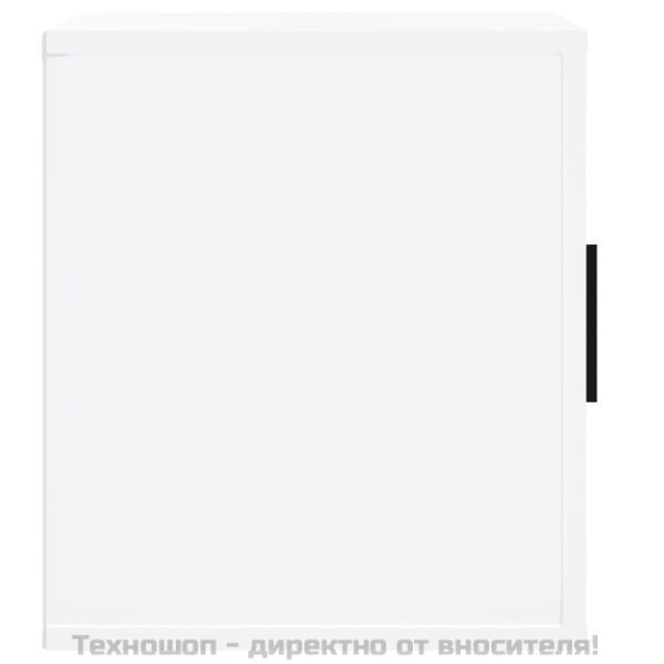 ТВ шкаф бял гланц 100x35x40 см инженерно дърво