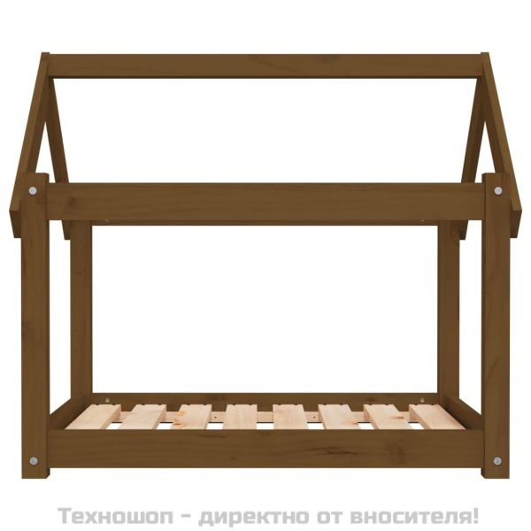 Кучешко легло, меденокафяво, 81x60x70 см, бор масив