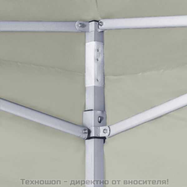 Сгъваема парти шатра с 2 странични стени 2x2 м стомана кремава