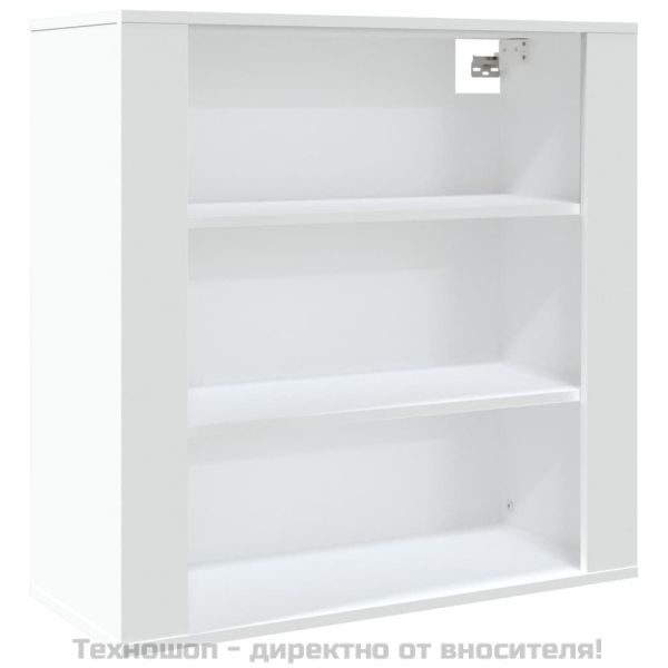 Стенен шкаф, бял, 80x33x80 см, инженерно дърво