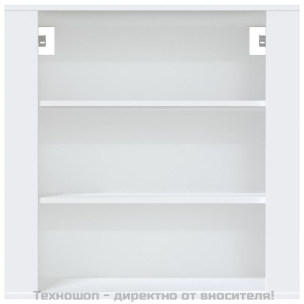 Стенен шкаф, бял, 80x33x80 см, инженерно дърво