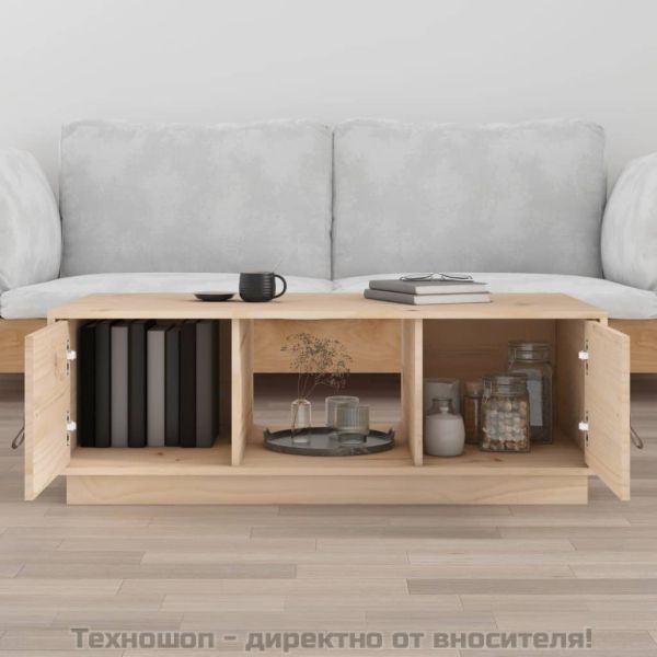 Кафе маса, 100x50x35 см, борово дърво масив