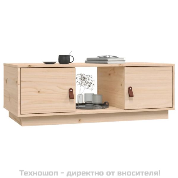 Кафе маса, 100x50x35 см, борово дърво масив