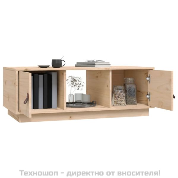 Кафе маса, 100x50x35 см, борово дърво масив