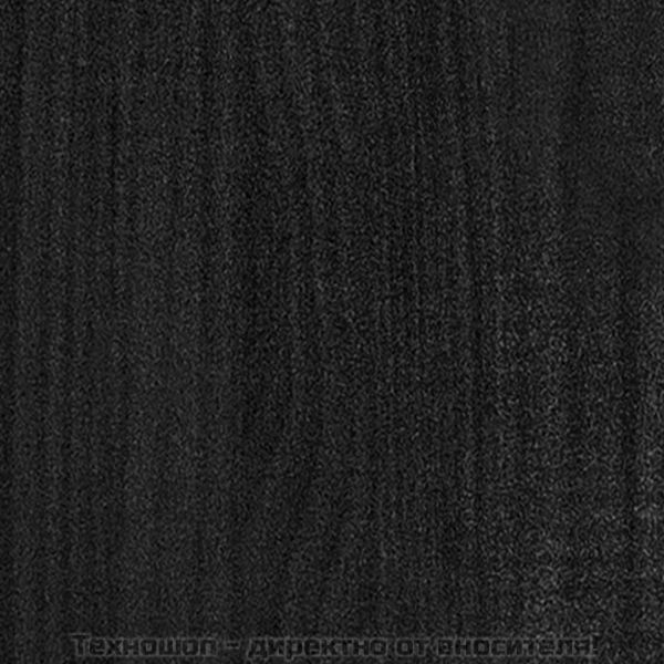 Градински сандъци, 2 бр, черни, 31x31x70 см, бор масив