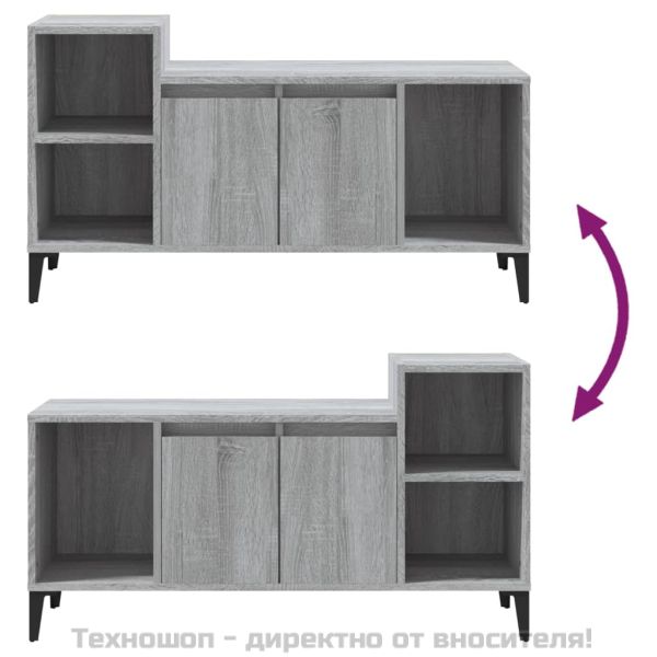 ТВ шкаф, сив сонома, 100x35x55 см, инженерно дърво