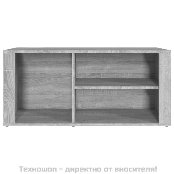 Шкаф за обувки, сив сонома, 100x35x45 см, инженерно дърво
