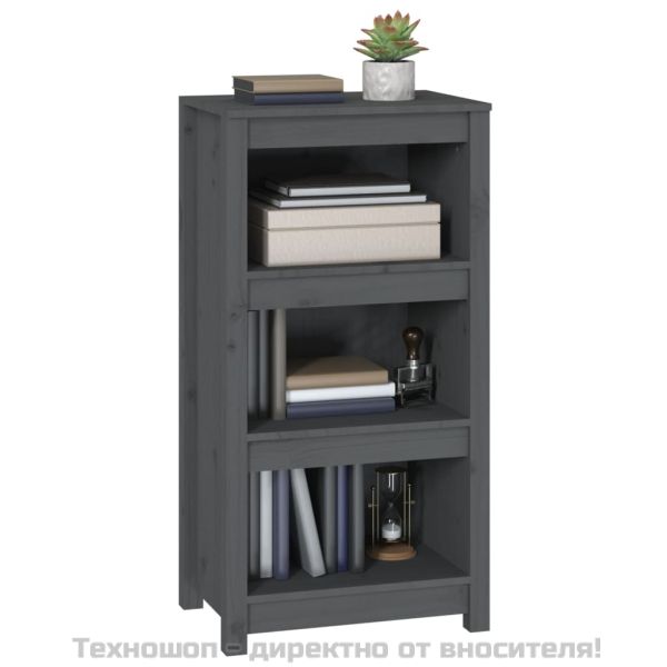 Библиотека, сива, 50x35x97 см, бор масив