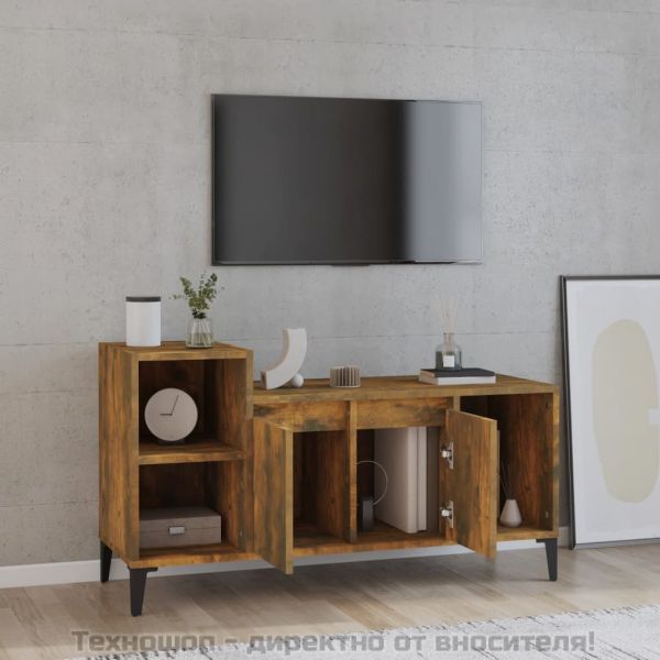 ТB шкаф, опушен дъб, 100x35x55 см, инженерно дърво