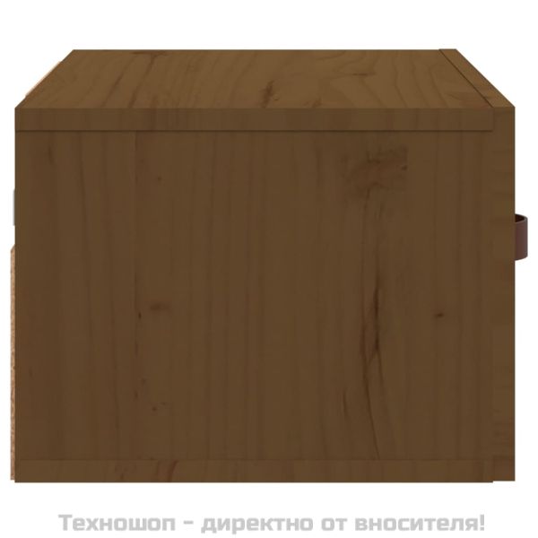 Нощни шкафчета за стенен монтаж 2 бр меденокафяви 40x29,5x22 см