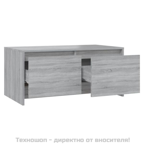 Кафе маса, сив сонома, 90x50x41,5 см, инженерно дърво