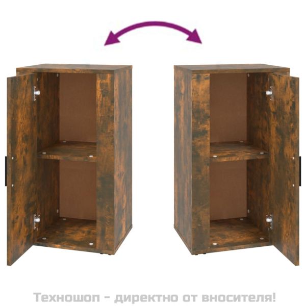 Сайдборд, опушен дъб, 40x33x70 см, инженерно дърво