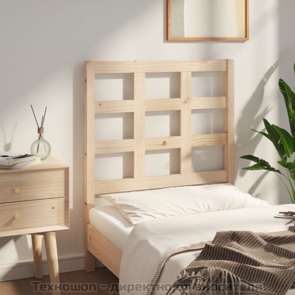 Горна табла за легло, 80,5x4x100 см, бор масив