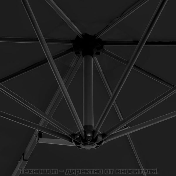 Конзолен градински чадър с алуминиев прът, антрацит, 300 см