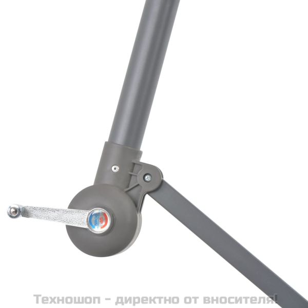 Конзолен градински чадър с алуминиев прът, 300 см, черен