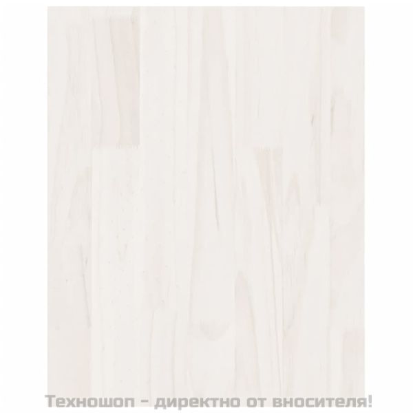 ТВ шкаф, бял, 70x33x42 см, бор масив