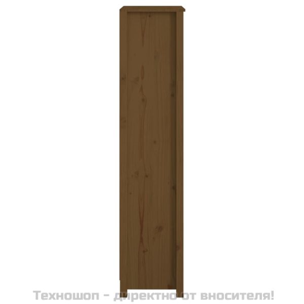 Библиотека, меденокафява, 50x35x154 см, бор масив