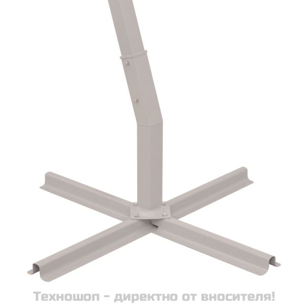 Окачен чадър, 300x300 см, зелен, алуминиев прът