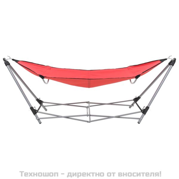 Хамак със сгъваема стойка, червен