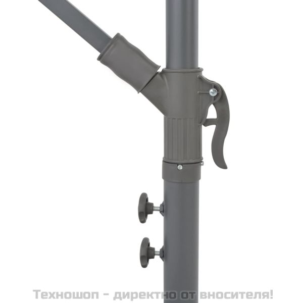 Конзолен градински чадър с алуминиев прът, 300 см, таупе